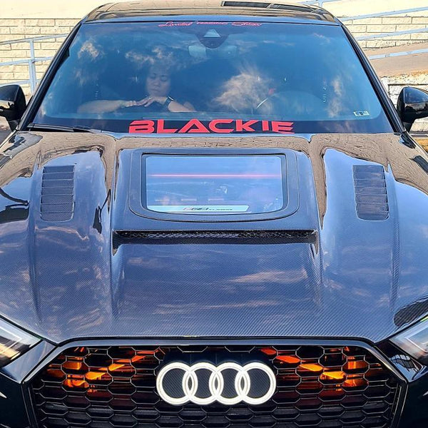 CMST Tuning Glass Transparent Carbon Fiber Hood Bonnet Ver.3 for Audi RS3 2018-2020 & 2014-2020 A3 & A3 S Line & S3