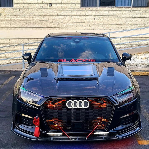 CMST Tuning Glass Transparent Carbon Fiber Hood Bonnet Ver.3 for Audi RS3 2018-2020 & 2014-2020 A3 & A3 S Line & S3