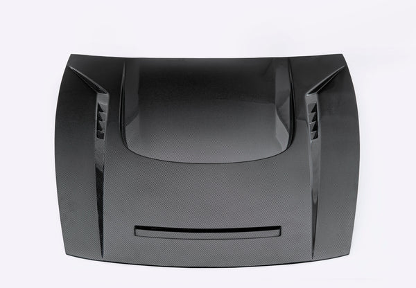 Tesla Model Y Juniper 2026-ON with Aftermarket Parts - V2 Hood Carbon Fiber / FRP from CMST Tuning