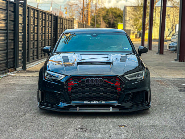 CMST Tuning Glass Transparent Carbon Fiber Hood Bonnet Ver.3 for Audi RS3 2018-2020 & 2014-2020 A3 & A3 S Line & S3