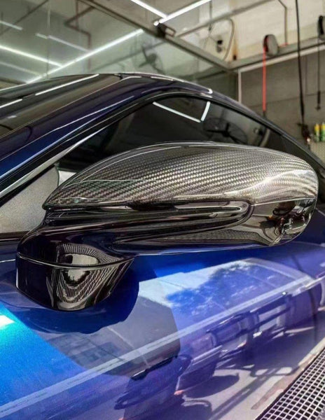 Porsche 911 992 992.1 Carerra Base/S/T/4/4S/Targa 4/ Targa 4S/GTS/Turbo/Turbo S/GT3/GT3RS 2020-2024 & 911 992 992.2 Carerra Base/S/T/4/4S/Targa 4/ Targa 4S/GTS/Turbo/Turbo S/GT3/GT3RS 2025-on & Taycan 9J1 Sedan/Cross Turismo RWD/4S/GTS/Turbo/Turbo S 2020-ON with Aftermarket Parts - OEM Style Mirror Cap Carbon Fiber / FRP from CMST Tuning