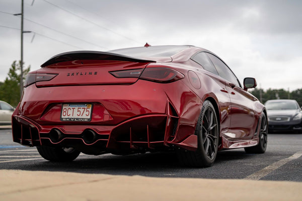 CMST Tuning Carbon Fiber Rear Bumper & Diffuser for Infiniti Q60 to Project Black S concept 2017-2022