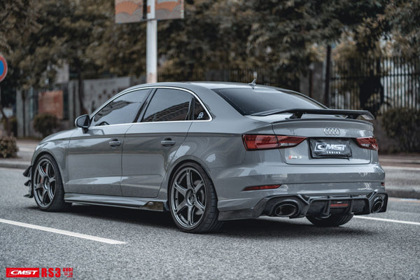 CMST Tuning Carbon Fiber Side Skirts Ver.2 for Audi RS3 S3 A3 8V 2013-2020