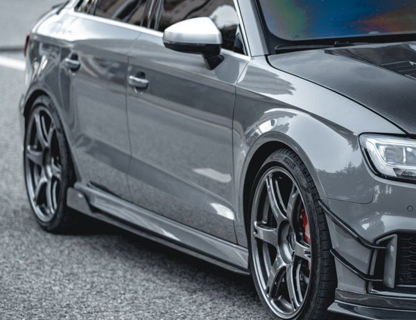 CMST Tuning Carbon Fiber Side Skirts Ver.2 for Audi RS3 S3 A3 8V 2013-2020