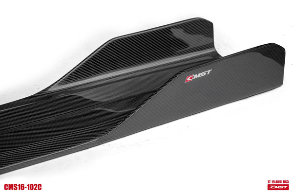 CMST Tuning Carbon Fiber Side Skirts Ver.2 for Audi RS3 S3 A3 8V 2013-2020