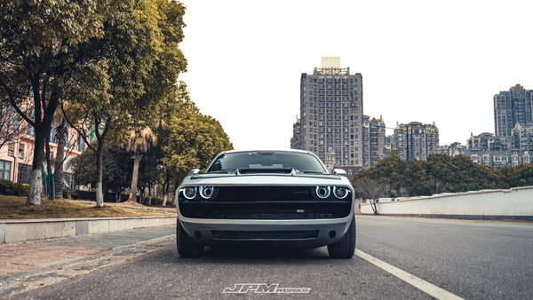 CMST Tuning Carbon Fiber Glass Clearview Hood Bonnet for Dodge Challenger 2008-ON
