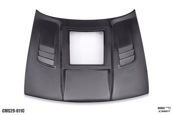 CMST Tuning Carbon Fiber Glass Clearview Hood Bonnet for Dodge Challenger 2008-ON