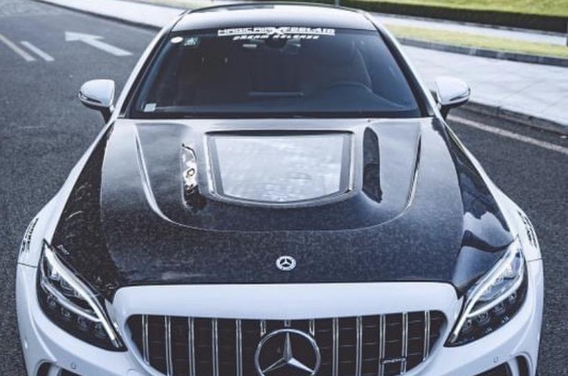 CMST Tuning Carbon Tempered Glass Transparent Hood For Mercedes Benz 2