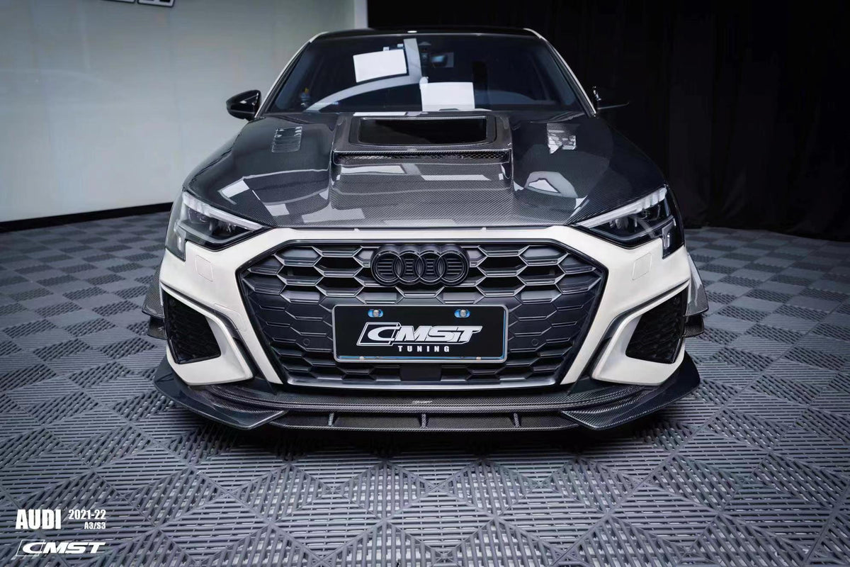 CMST Tuning Carbon Fiber Front Bumper Canards for Audi S3 A3 8Y 2021-O