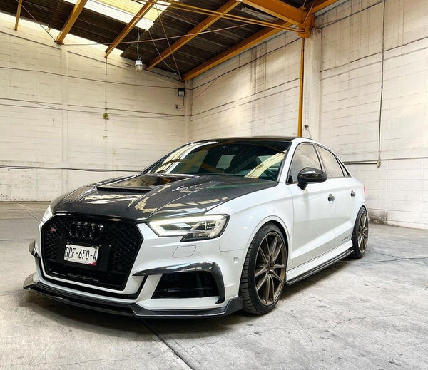 CMST Tuning Glass Transparent Carbon Fiber Hood Bonnet Ver.3 for Audi RS3 2018-2020 & 2014-2020 A3 & A3 S Line & S3