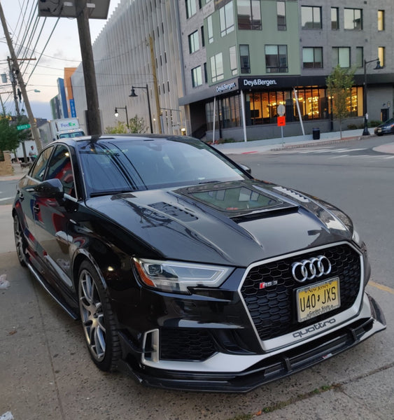 CMST Tuning Glass Transparent Carbon Fiber Hood Bonnet Ver.3 for Audi RS3 2018-2020 & 2014-2020 A3 & A3 S Line & S3