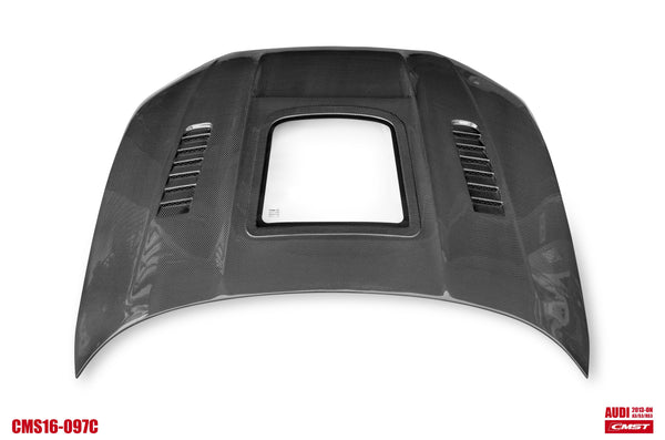 CMST Tuning Glass Transparent Carbon Fiber Hood Bonnet Ver.3 for Audi RS3 2018-2020 & 2014-2020 A3 & A3 S Line & S3