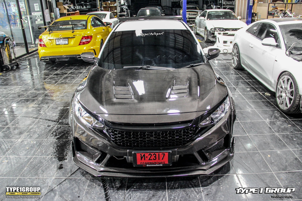 CAR HOOD BRA fits Honda Civic Tenth generation 2015–present NOSE FRONT END  MASK