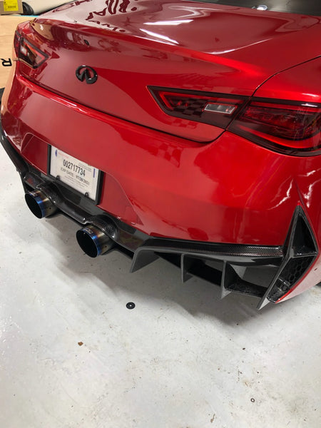 CMST Tuning Carbon Fiber Rear Bumper & Diffuser for Infiniti Q60 to Project Black S concept 2017-2022