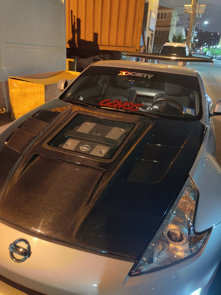 CMST Tuning Hood with Tempered Glass for Nissan 370Z Z34 Fairlady Z
