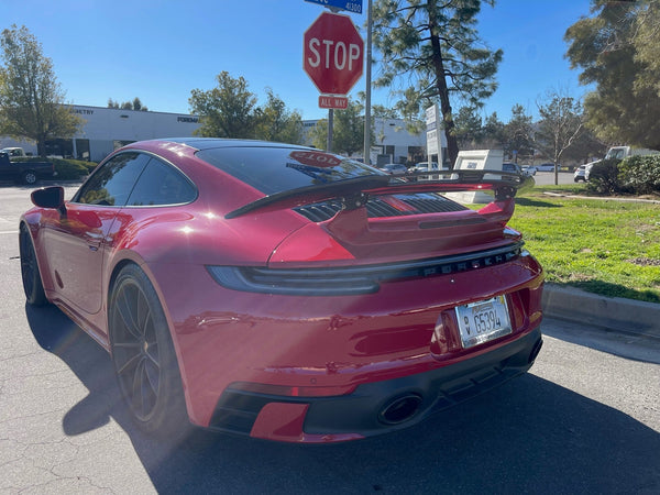 Porsche 911 992 992.1 Carrera Base/S/T/4/4S/Targa 4/Targa 4S/GTS 2020 2021 2022 2023 2024 with Aftermarket Parts - V2 Rear Wing Carbon Fiber/FRP from CMST Tuning