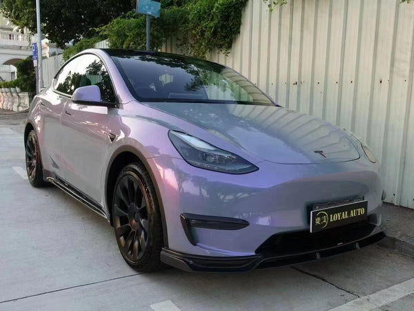 Tesla Model Y Performance AWD Long Range RWD Standard 2020-ON with Aftermarket Parts - V1 Style Upper Valences Carbon Fiber / FRP from CMST Tuning
