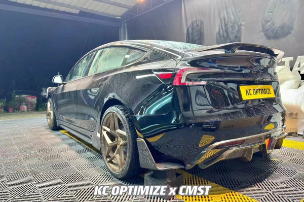 CMST Tuning Carbon Fiber Rear Diffuser & Canards for Tesla Model 3 Highland / P 2024-ON