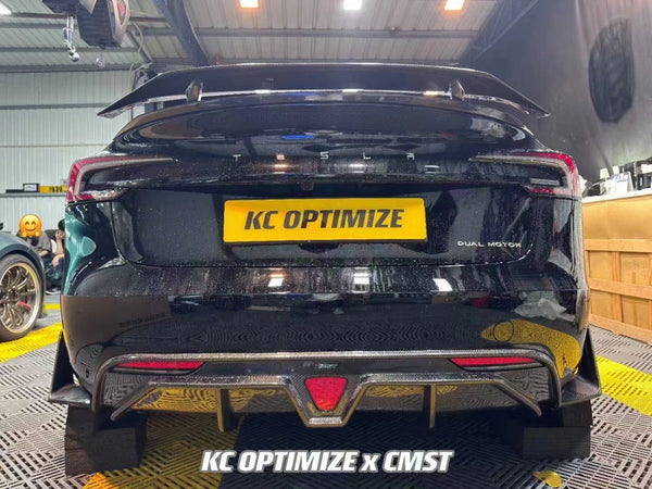 CMST Tuning Carbon Fiber Rear Diffuser & Canards for Tesla Model 3 Highland / P 2024-ON