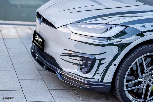 CMST Tuning Front Lip Splitter for Tesla Model X P100D Performance/Base Carbon Fiber/FRP