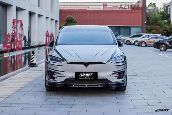 CMST Tuning Front Lip Splitter for Tesla Model X P100D Performance/Base Carbon Fiber/FRP