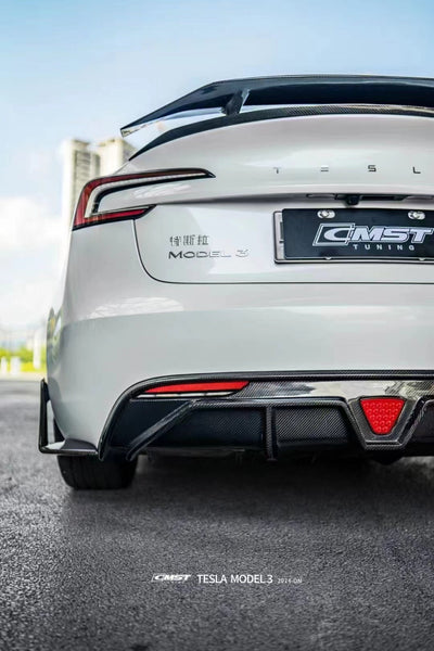 CMST Tuning Carbon Fiber Rear Diffuser & Canards for Tesla Model 3 Highland / P 2024-ON