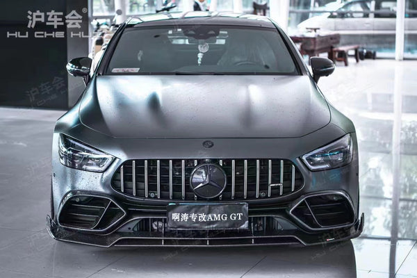 Mercedes Benz AMG GT 4 Door GT63 GT63s GT53 GT43 GT50 X290 2019 2020 2021 2022 2023 2024 with Aftermarket Parts - Front Bumper Set Carbon Fiber / FRP from CMST Tuning