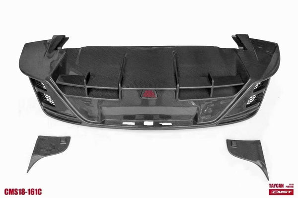 CMST Tuning Carbon Fiber Rear Diffuser & Canards for Porsche Taycan Turbo & Turbo S