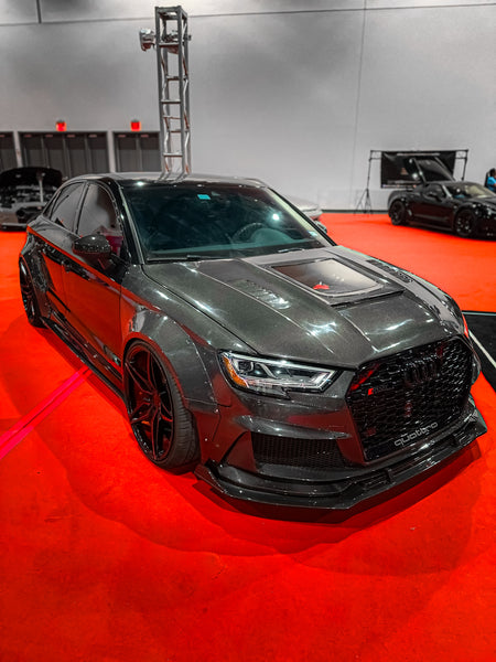 CMST Tuning Glass Transparent Carbon Fiber Hood Bonnet Ver.3 for Audi RS3 2018-2020 & 2014-2020 A3 & A3 S Line & S3