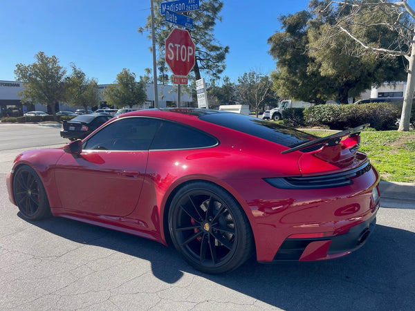 Porsche 911 992 992.1 Carrera Base/S/T/4/4S/Targa 4/Targa 4S/GTS 2020 2021 2022 2023 2024 with Aftermarket Parts - V2 Rear Wing Carbon Fiber/FRP from CMST Tuning