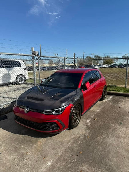 CMST Tuning V1 Vented Hood Bonnet for Volkswagen Golf R/GTI/R-Line MK8 MK8.5 Carbon Fiber/FRP