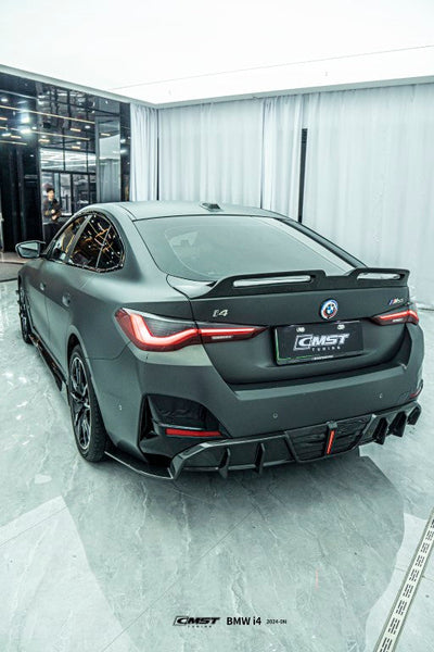 BMW I4 M50 / e Drive 40 G26 2022-ON with Aftermarket Parts - Pre-preg Carbon Fiber Rear Diffuser from  CMST Tuning