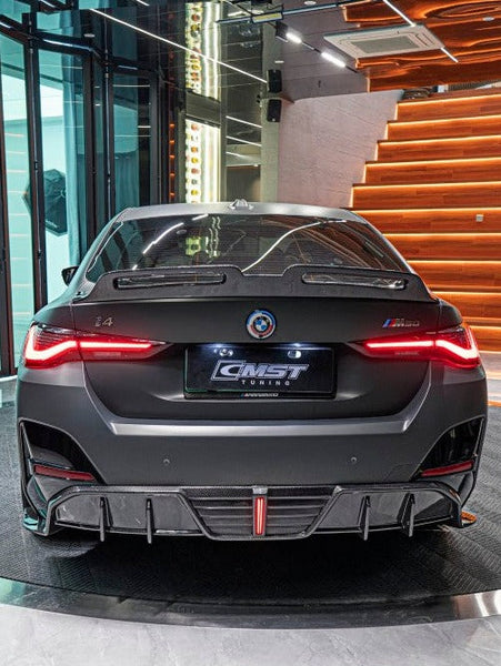 BMW I4 M50 / e Drive 40 G26 2022-ON with Aftermarket Parts - Pre-preg Carbon Fiber Rear Diffuser from  CMST Tuning