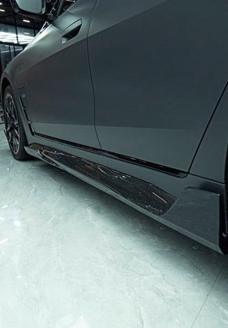 BMW I4 M50 / e Drive 40 G26 2022-ON with Aftermarket Parts - Pre-preg Carbon Fiber Side Skirts from  CMST Tuning