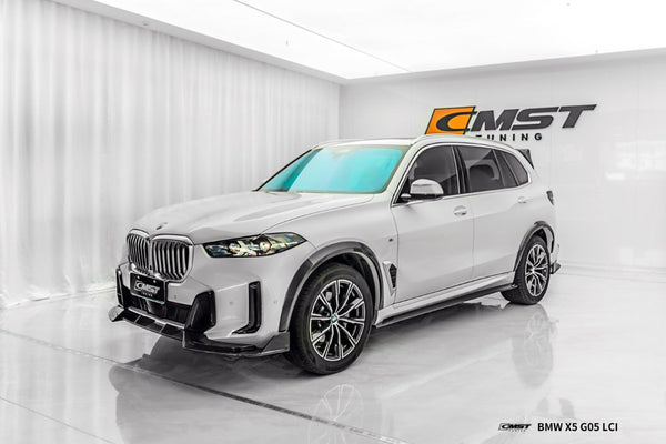 BMW X5 G05 LCI 2024-ON with Aftermarket Parts - Front Lip Pre-preg Carbon Fiber from CMST Tuning