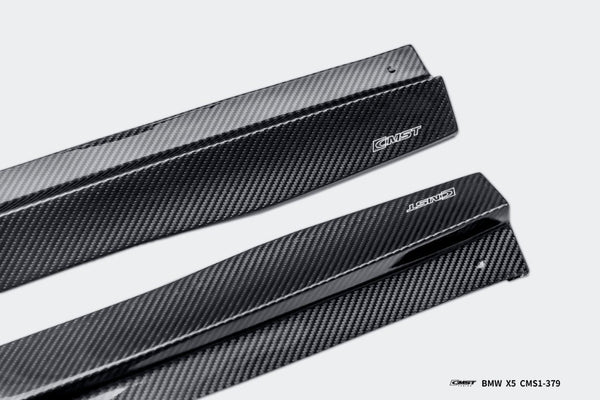 BMW X5 G05 LCI 2024-ON with Aftermarket Parts - Side Skirts Pre-preg Carbon Fiber from CMST Tuning