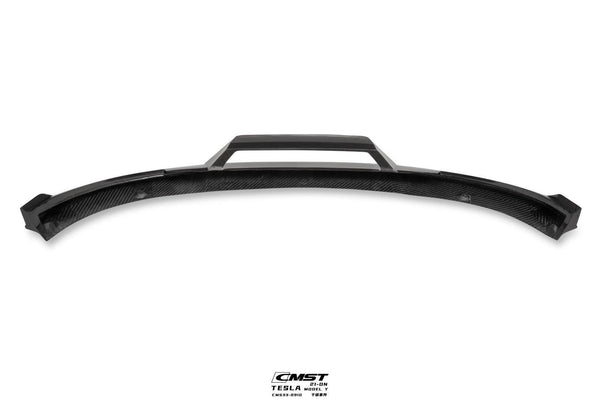 Tesla Model Y Performance AWD Long Range RWD Standard 2020-ON with Aftermarket Parts - V5 Style Front Lip Splitter Carbon Fiber / FRP from CMST Tuning