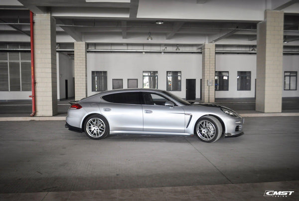 Porsche Panamera 970 970.2 2/4/4S/GTS/Turbo/Turbo S 2014-2016 with Aftermarket Parts - Vacuumed Carbon & FRP Side Skirts from CMST Tuning
