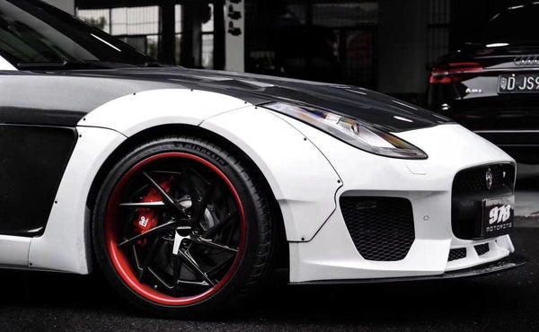 Jaguar F-Type SVR R S Base 2014-2020 with Aftermarket Parts - Widebody Wheel Arches Carbon Fiber / FRP from CMST Tuning
