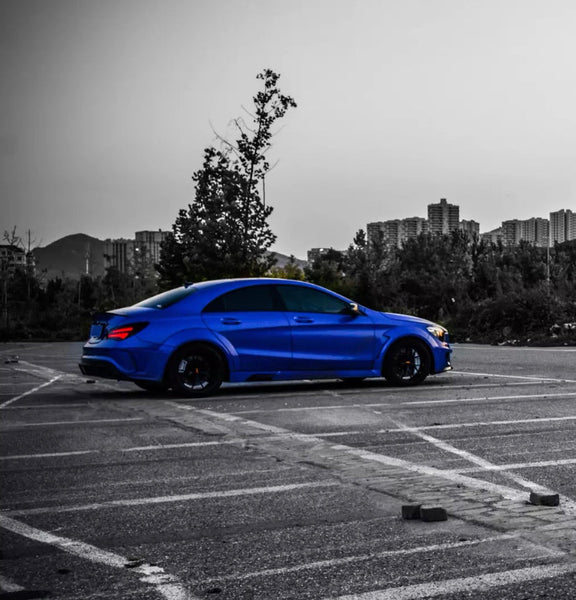 Mercedes Benz CLA45 AMG CLA250 C117 (fitment for CLA250 requires sport package bumper)  2014 2015 2016 with Aftermarket Parts - Widebody Front Wheel Archs Fender Flares & Intake Vent Valances & Rear Fender Flares Carbon Fiber / FRP from CMST Tuning