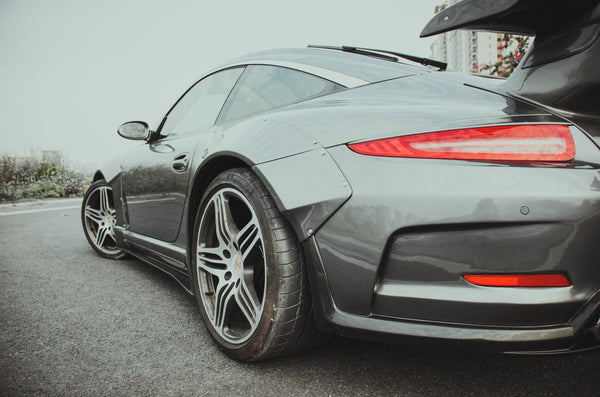 Porsche 997.1 997.2 911 Carrera/S 2009 2010 2011 2012 with Aftermarket Parts - Side Skirts Carbon Fiber / FRP from CMST Tuning