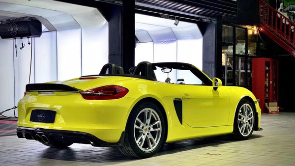 Porsche 981 Boxster (Base / S / GTS) 2012 2013 2014 2015 2016 with Aftermarket Parts - Rear Diffuser Carbon Fiber / FRP from CMST Tuning