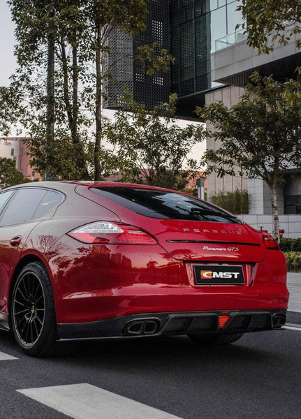 Porsche Panamera 970 970.1 2/4/4S/GTS/Turbo/Turbo S 2010-2013 with Aftermarket Parts - Carbon Fiber & FRP Rear Diffuser from CMST Tuning
