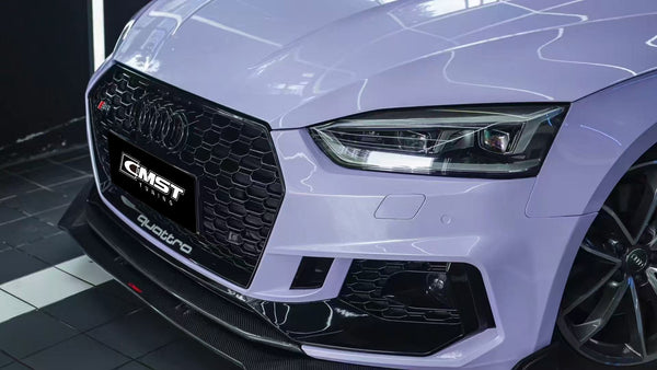 Audi S5 A5 S-line (with s-line bumper, does not base model) B9 2017 2018 2019 & RS5 B9 2018 2019 with Aftermarket Parts - Front Lip Carbon Fiber from CMST Tuning