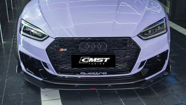 Audi S5 A5 S-line (with s-line bumper, does not base model) B9 2017 2018 2019 & RS5 B9 2018 2019 with Aftermarket Parts - Front Lip Carbon Fiber from CMST Tuning