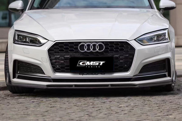 Audi S5 A5 S-line (with s-line bumper, does not base model) B9 2017 2018 2019 & RS5 B9 2018 2019 with Aftermarket Parts - Front Lip Carbon Fiber from CMST Tuning