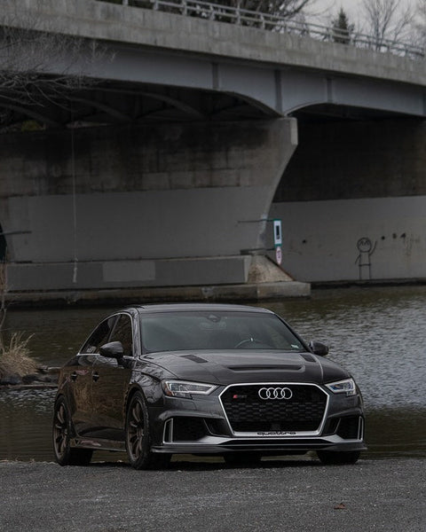 Audi RS3 S3 A3 8V / 8V.5 2014 2015 2016 2017 2018 2019 2020 with Aftermarket Parts - V2 Hood Bonnet Carbon Fiber / FRP from CMST Tuning