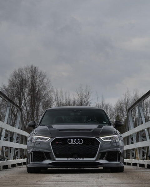 Audi RS3 S3 A3 8V / 8V.5 2014 2015 2016 2017 2018 2019 2020 with Aftermarket Parts - V2 Hood Bonnet Carbon Fiber / FRP from CMST Tuning