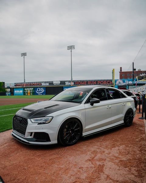 Audi RS3 S3 A3 8V / 8V.5 2014 2015 2016 2017 2018 2019 2020 with Aftermarket Parts - V2 Hood Bonnet Carbon Fiber / FRP from CMST Tuning