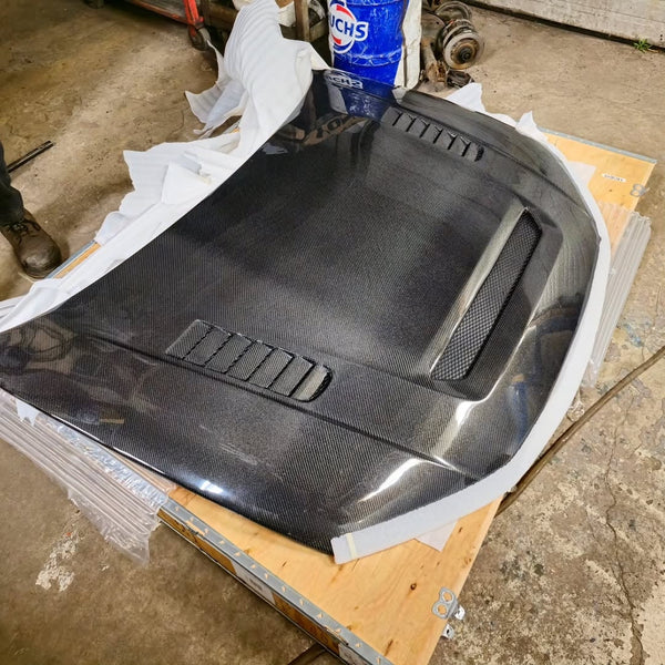 Audi RS3 S3 A3 8V / 8V.5 2014 2015 2016 2017 2018 2019 2020 with Aftermarket Parts - V2 Hood Bonnet Carbon Fiber / FRP from CMST Tuning